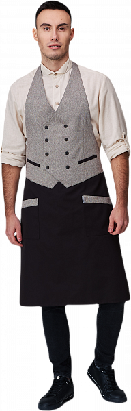 Фартук-жилет официанта двубортный Damask мужской кофе купить от 2 397 р.
