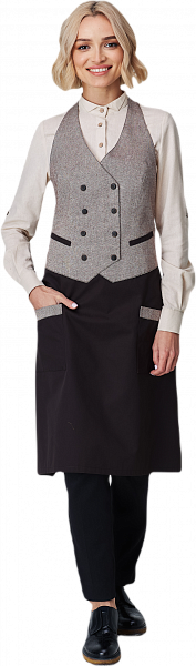 Фартук-жилет официанта двубортный Damask женский кофе купить от 2 397 р.