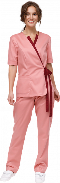 Комплект в азиатском стиле SAKURA для СПА и салонов красоты женский пудрово-розовый купить от 5 449 р.